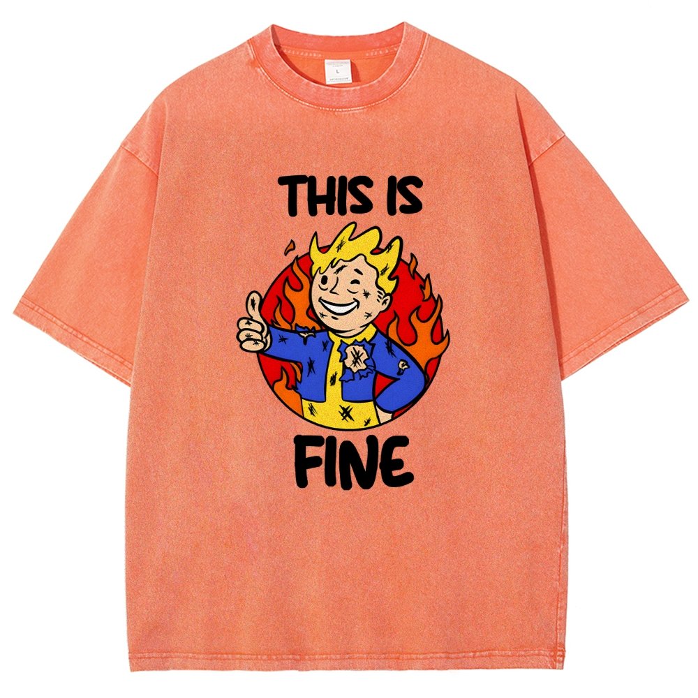 This Is Fine Vintage Distressed T-shirt
