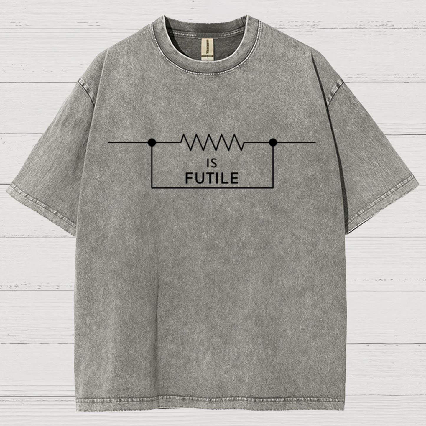 Funny Engineer Resistor Geek Science Vintage Distressed T-shirt