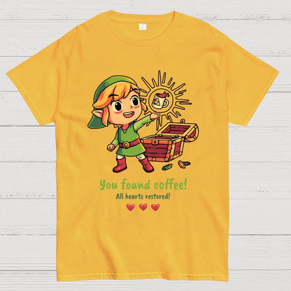You Found Coffee All Hearts Restored  Funny Gaming Geek T-Shirt