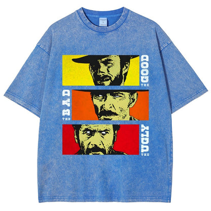 The Good The Bad The Ugly Cat   Vintage Distressed T-shirt