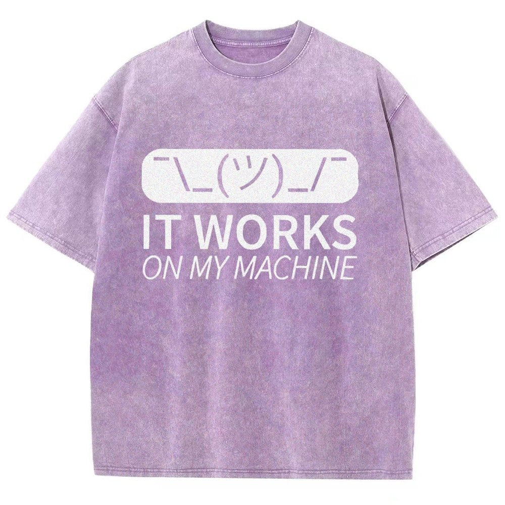 It Works On My Machine Programmer Vintage Distressed T-shirt