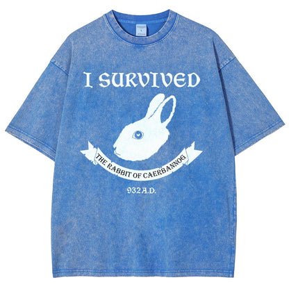 I Survived The Mysterious Rabbit 932A.D Vintage Distressed T-shirt