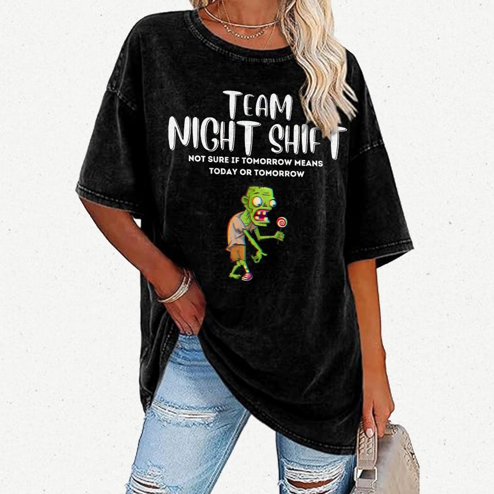 Night Shift Team! Vintage Distressed T-shirt