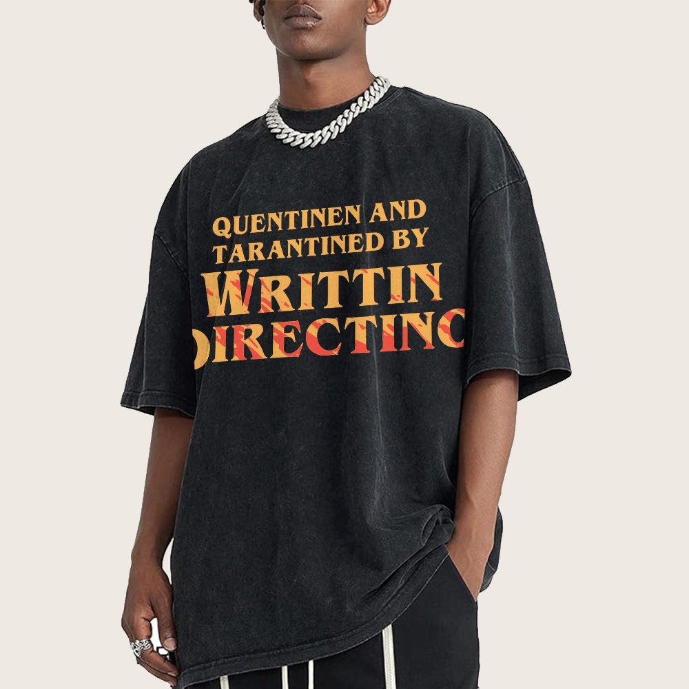Writtin Directino Vintage Distressed T-shirt