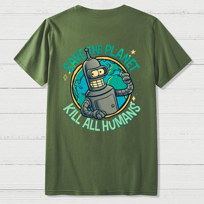 Yippee-Ki-Yay Front And Back Printing Geek T-Shirt
