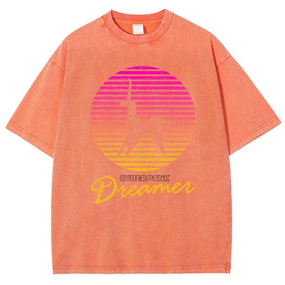 Cyberpunk Dreamer Vintage Distressed T-shirt