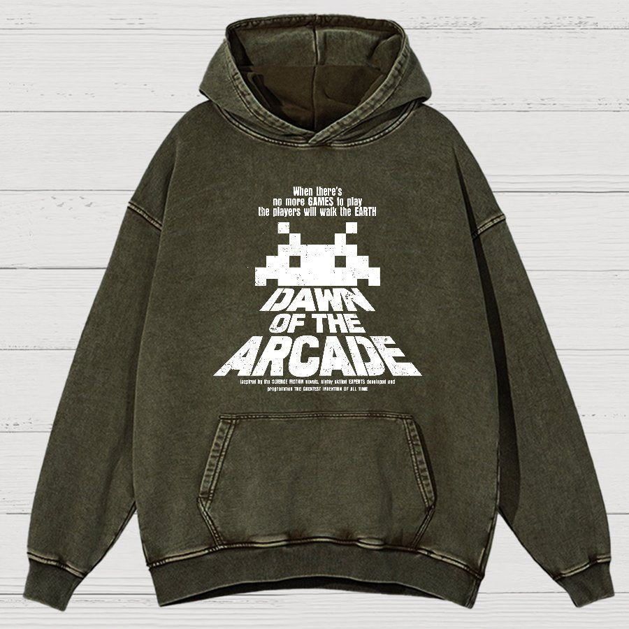 Dawn Of The Arcade Vintage Distressed Hoodie