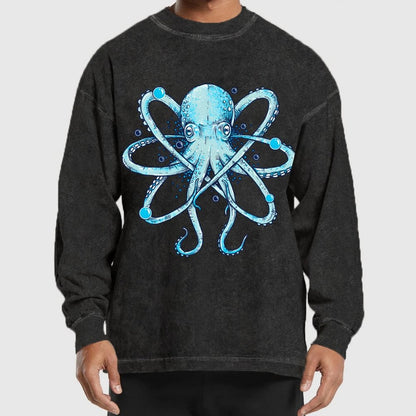 Atomic Octopus Washed Long Sleeve Tee