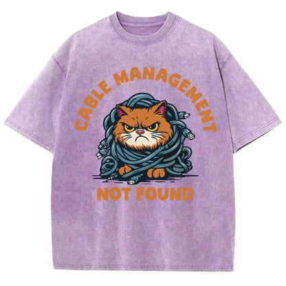 Cable Management Not Found Vintage Distressed T-shirt