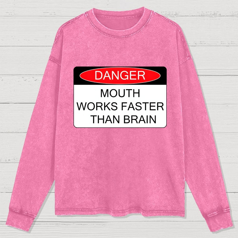 Danger Washed Long Sleeve Tee