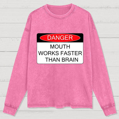 Danger Washed Long Sleeve Tee