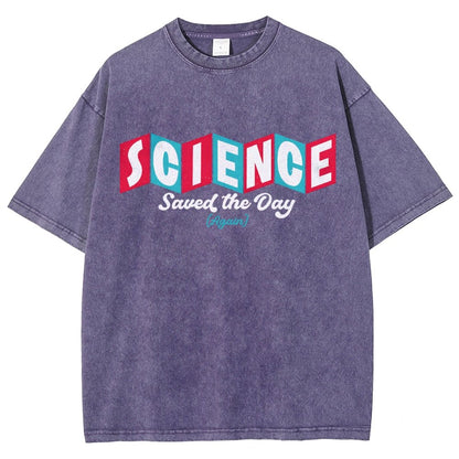 Science Saved the Day Vintage Distressed T-shirt