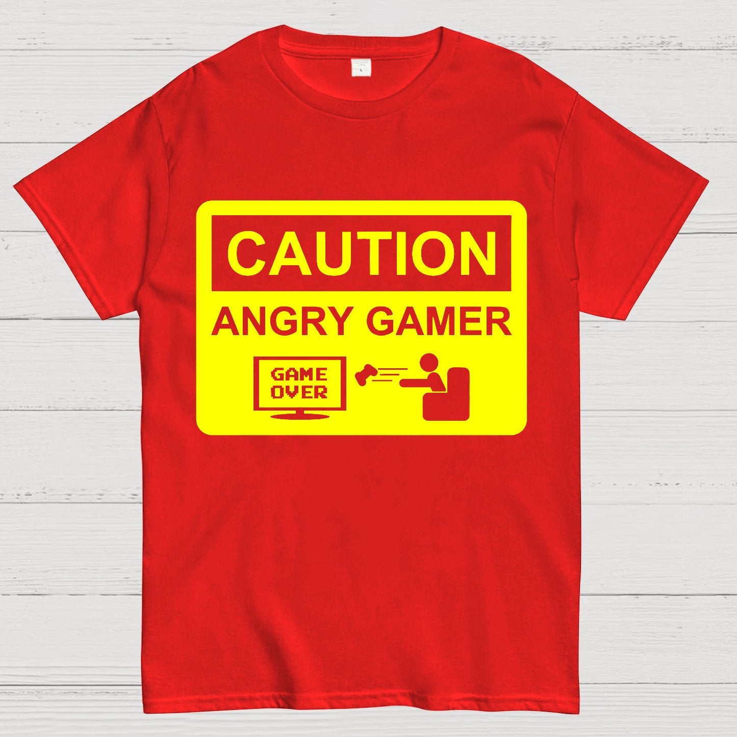CAUTION ANGRY GAMER Geek T-Shirt