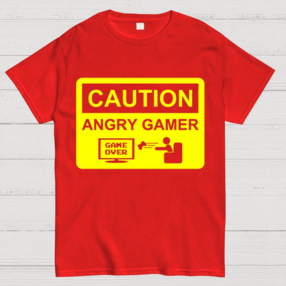 CAUTION ANGRY GAMER Geek T-Shirt