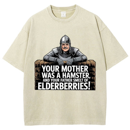 Your Mother Was A Hamster And Your Father Smelt Of Elderberries Vintage Distressed T-shirt