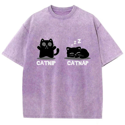 Catnip Catnap Vintage Distressed T-shirt