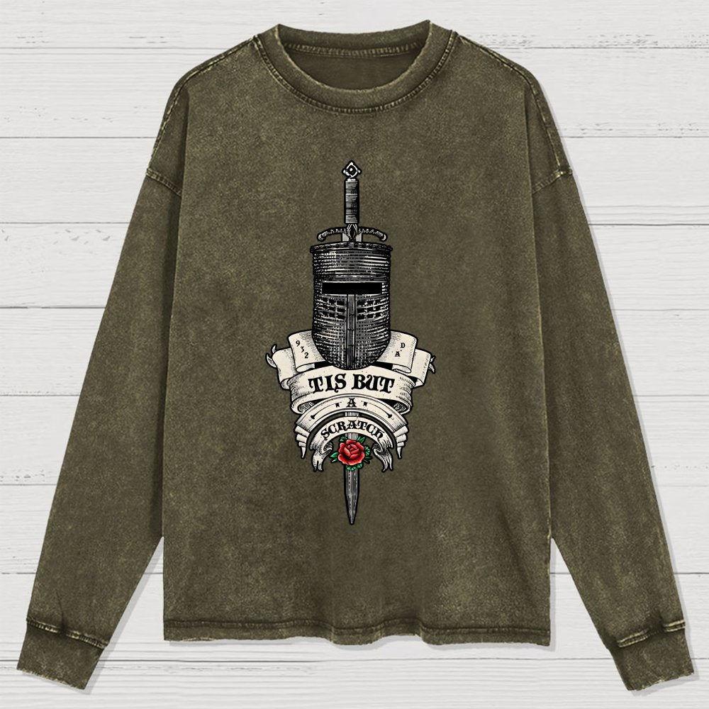 It is but a scratch Washed Long Sleeve Tee