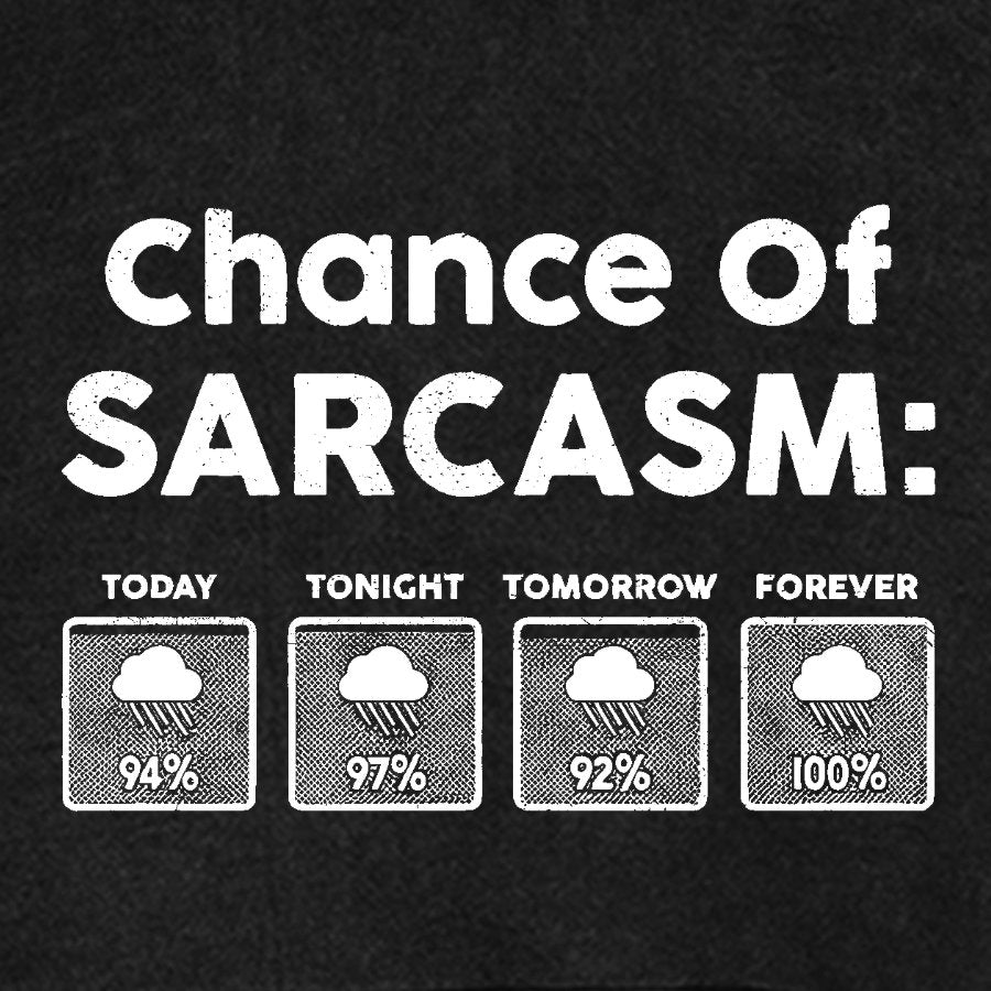 Chance of Sarcasm, 100% Forecasted Nice Guy Vintage Distressed Hoodie