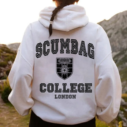 Scumbag College Unisex Printed Back Unisex Cotton Hoodie