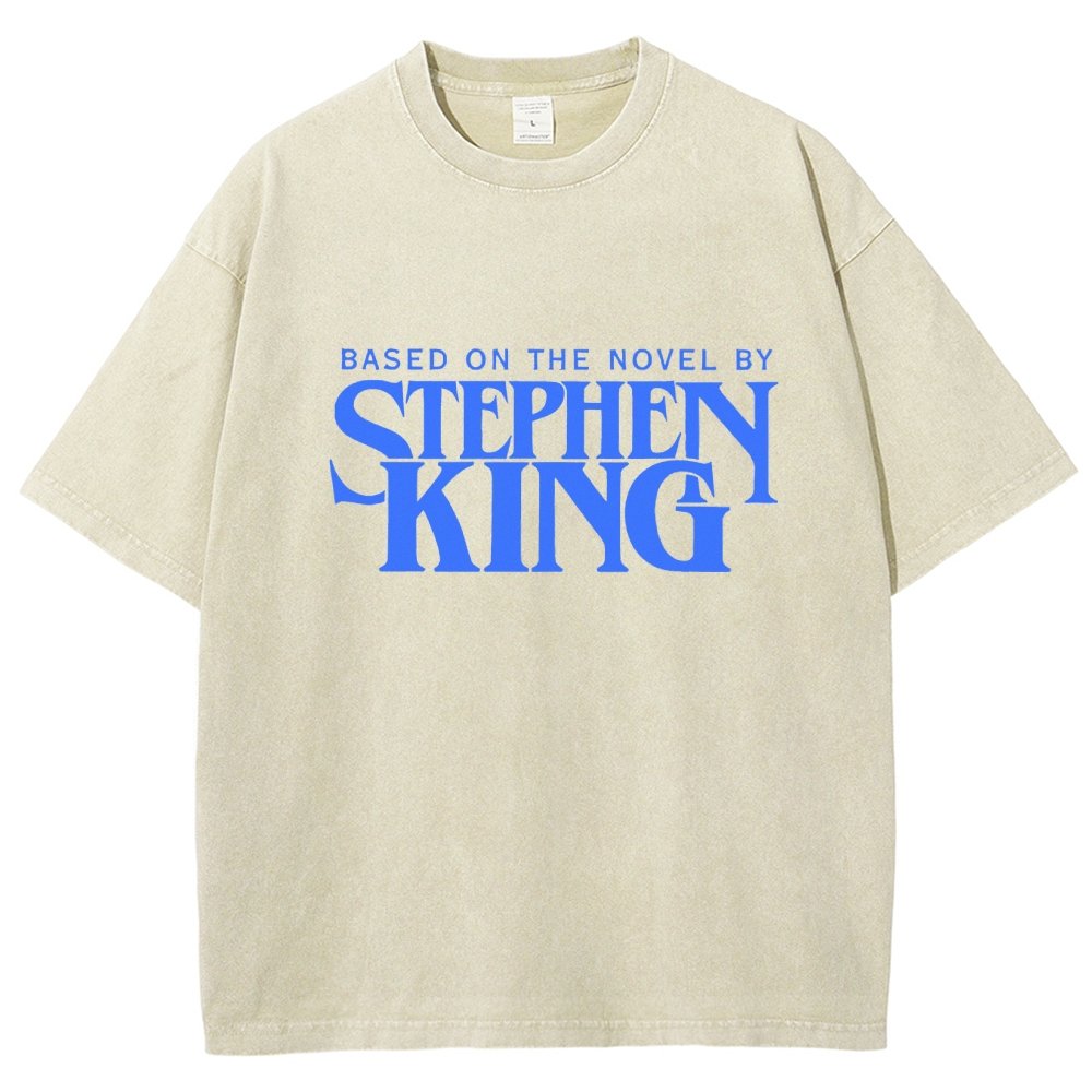 Based On A Novel By Horror Writer Vintage Distressed T-shirt