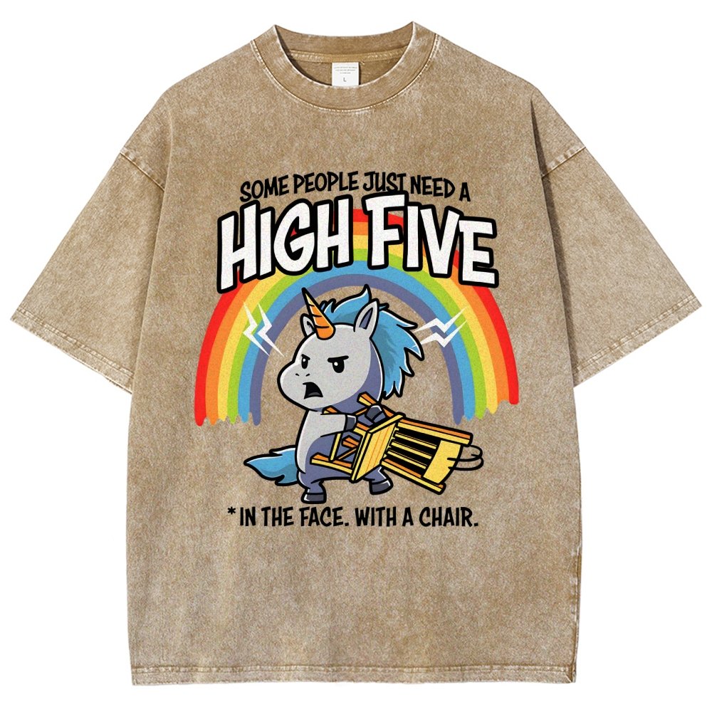 Some People Just Need A High Five Vintage Distressed T-shirt