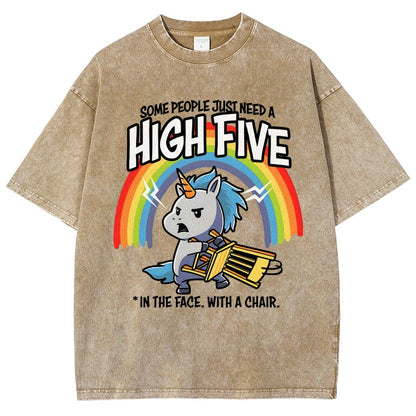 Some People Just Need A High Five Vintage Distressed T-shirt