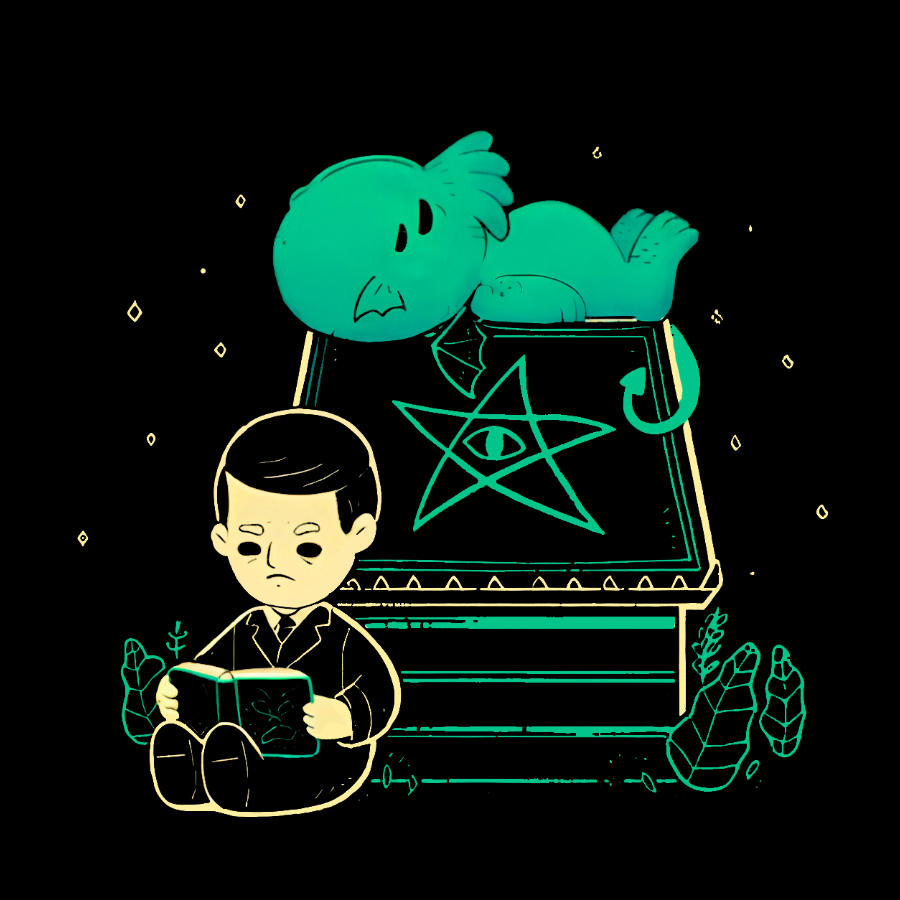 Cute Cthulhu And Lovecraft Geek T-Shirt