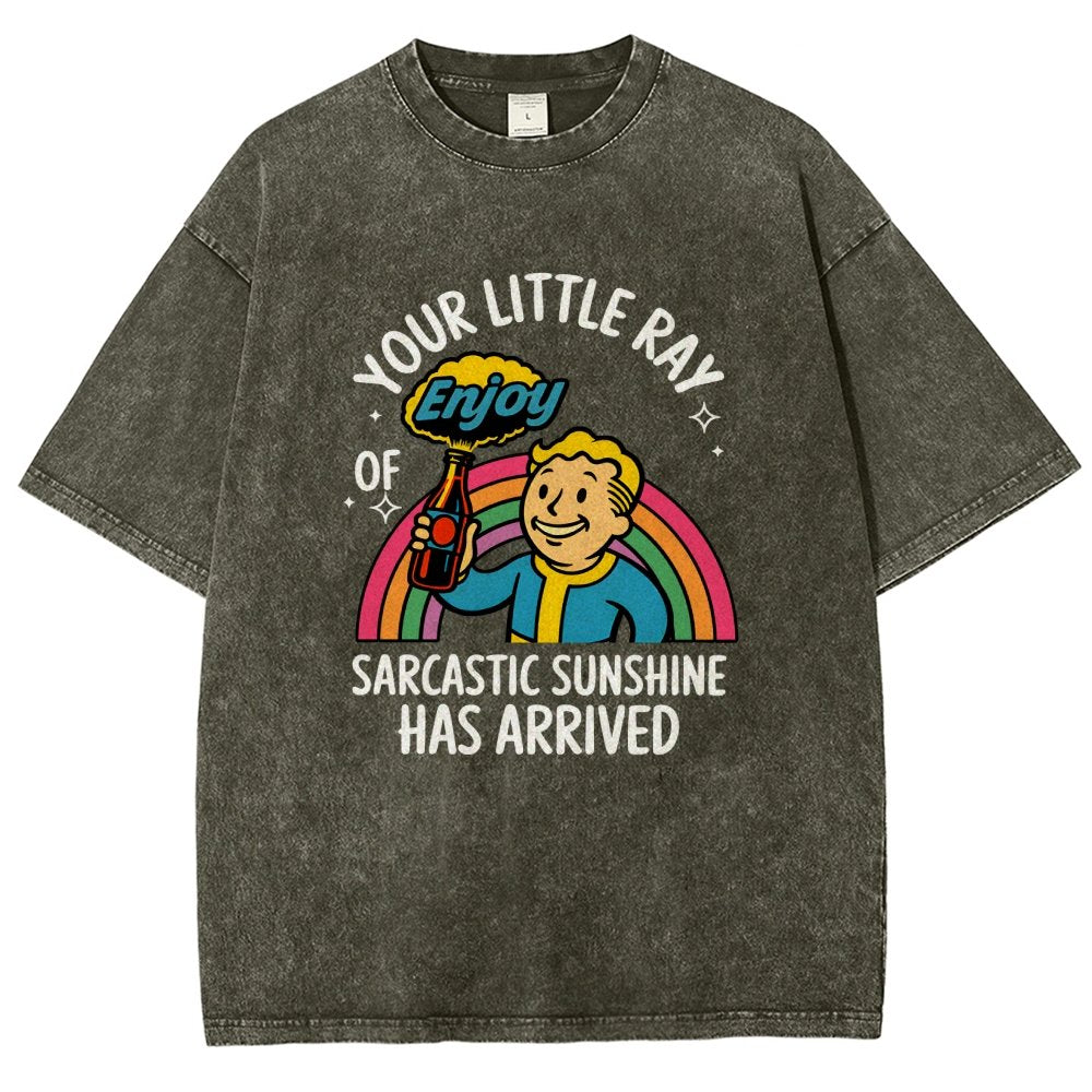 Your Little Ray of Sarcastic Sunshine Has Arrived Vintage Distressed T-shirt