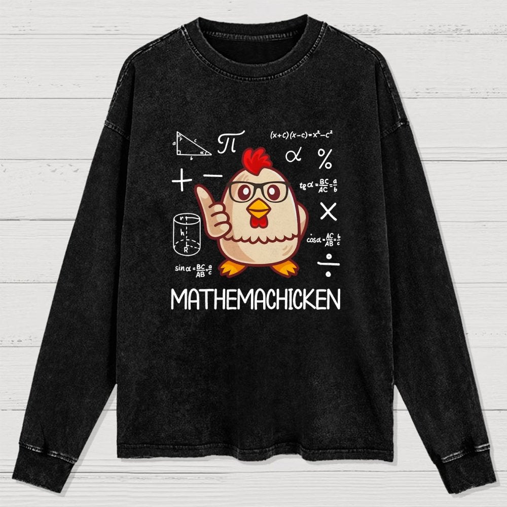 Math Pun Washed Long Sleeve Tee
