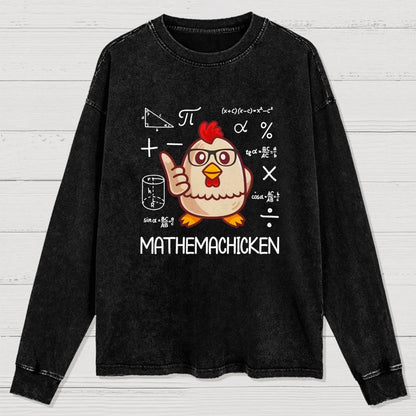 Math Pun Washed Long Sleeve Tee