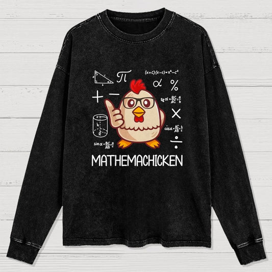 Math Pun Washed Long Sleeve Tee