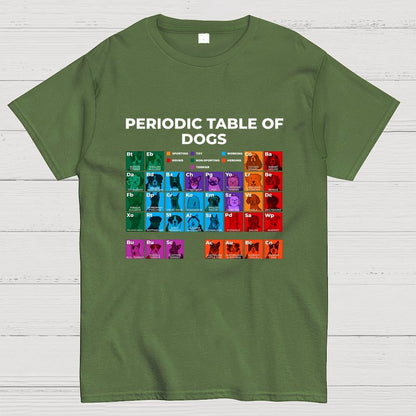 Periodic Table of Dogs  Dog Lover  Funny Science Geek T-Shirt