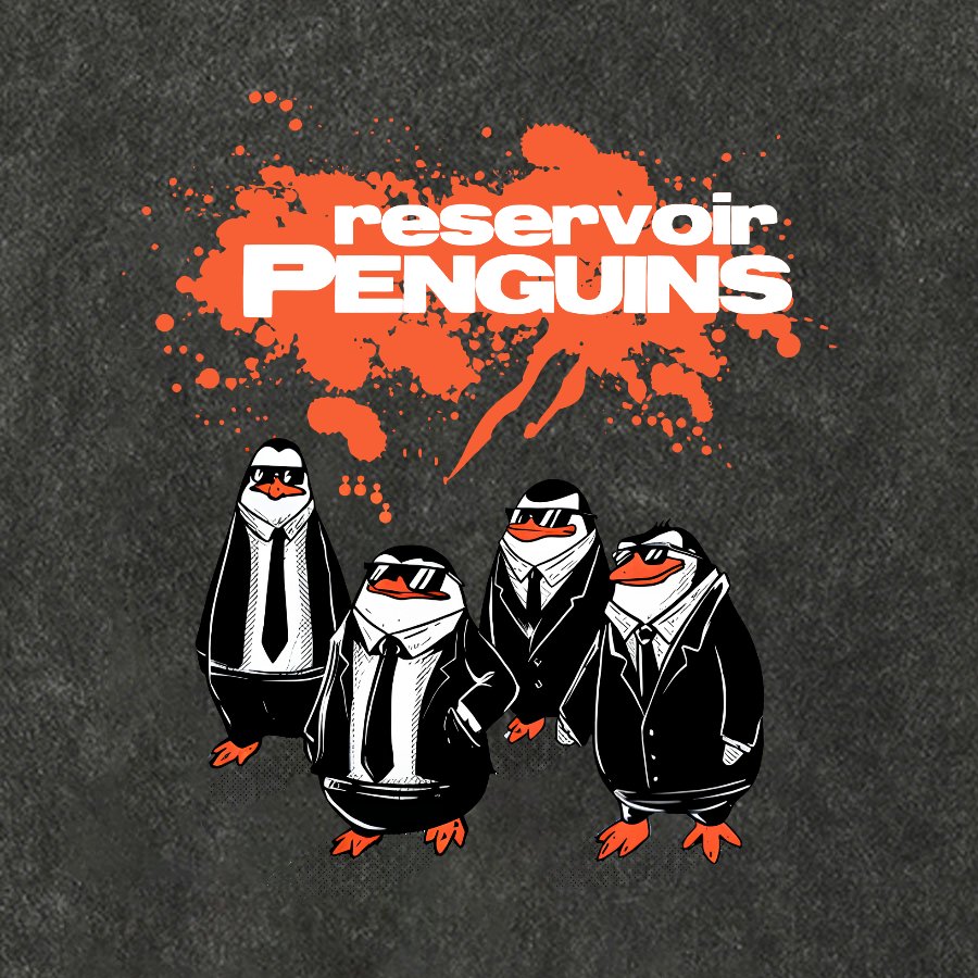 Reservoir Penguins Geeky Vintage Distressed T-shirt