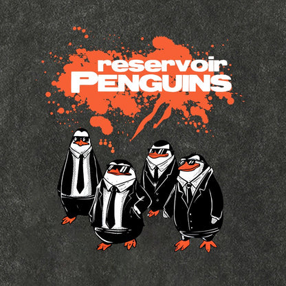 Reservoir Penguins Geeky Vintage Distressed T-shirt