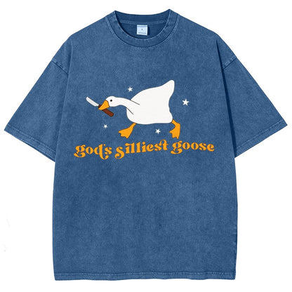 Goose Shirt God's Silliest Goose - Funny Vintage Distressed T-shirt