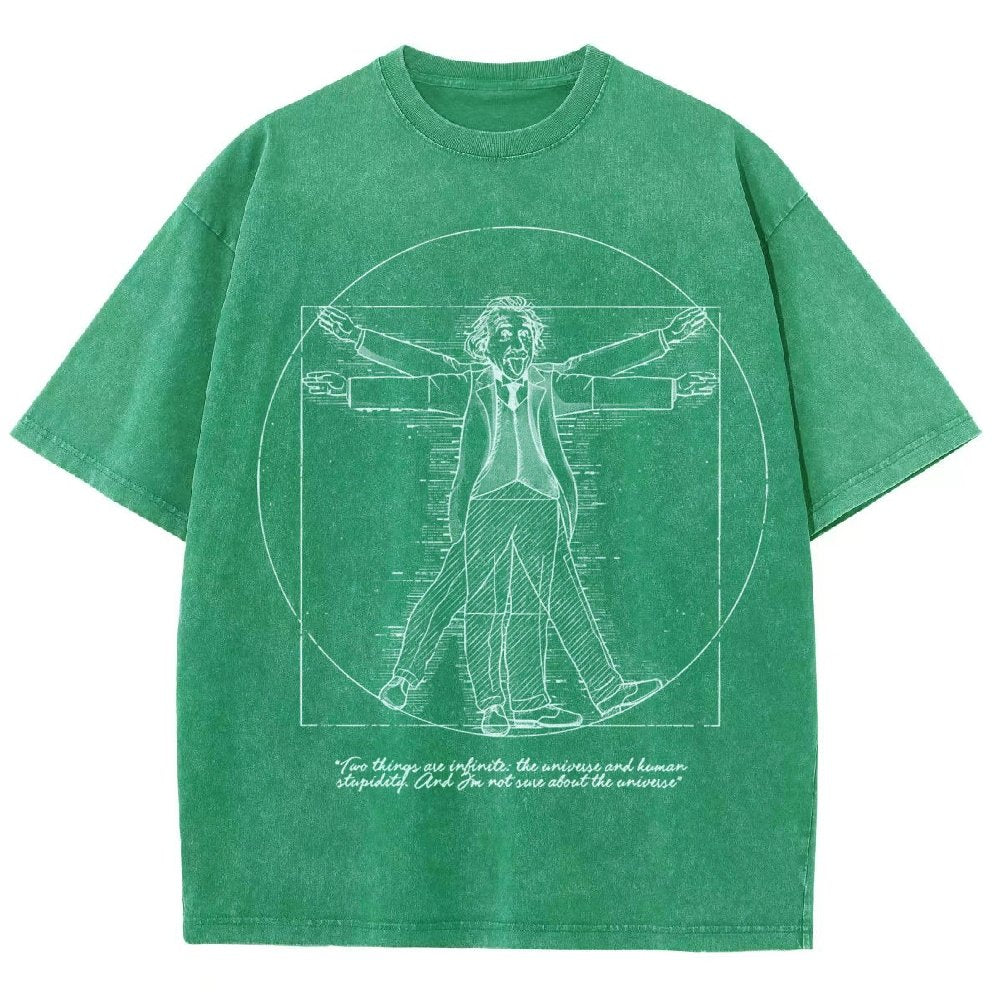 Vitruvian Genius Vintage Distressed T-shirt