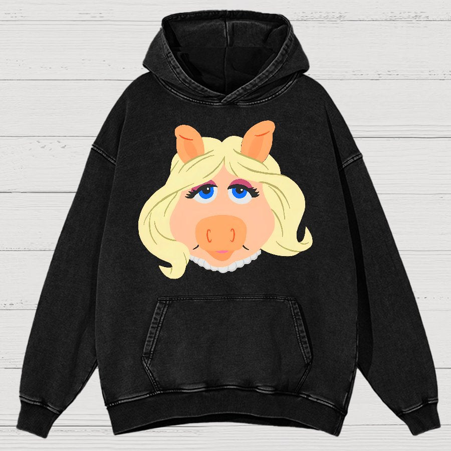 Retro Pop Culture Puppet Face4 Vintage Distressed Hoodie