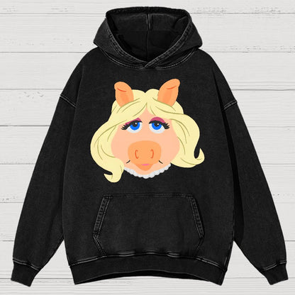 Retro Pop Culture Puppet Face4 Vintage Distressed Hoodie