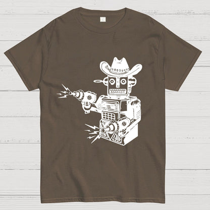 Vintage Cowboy Robot Geeky T-Shirt