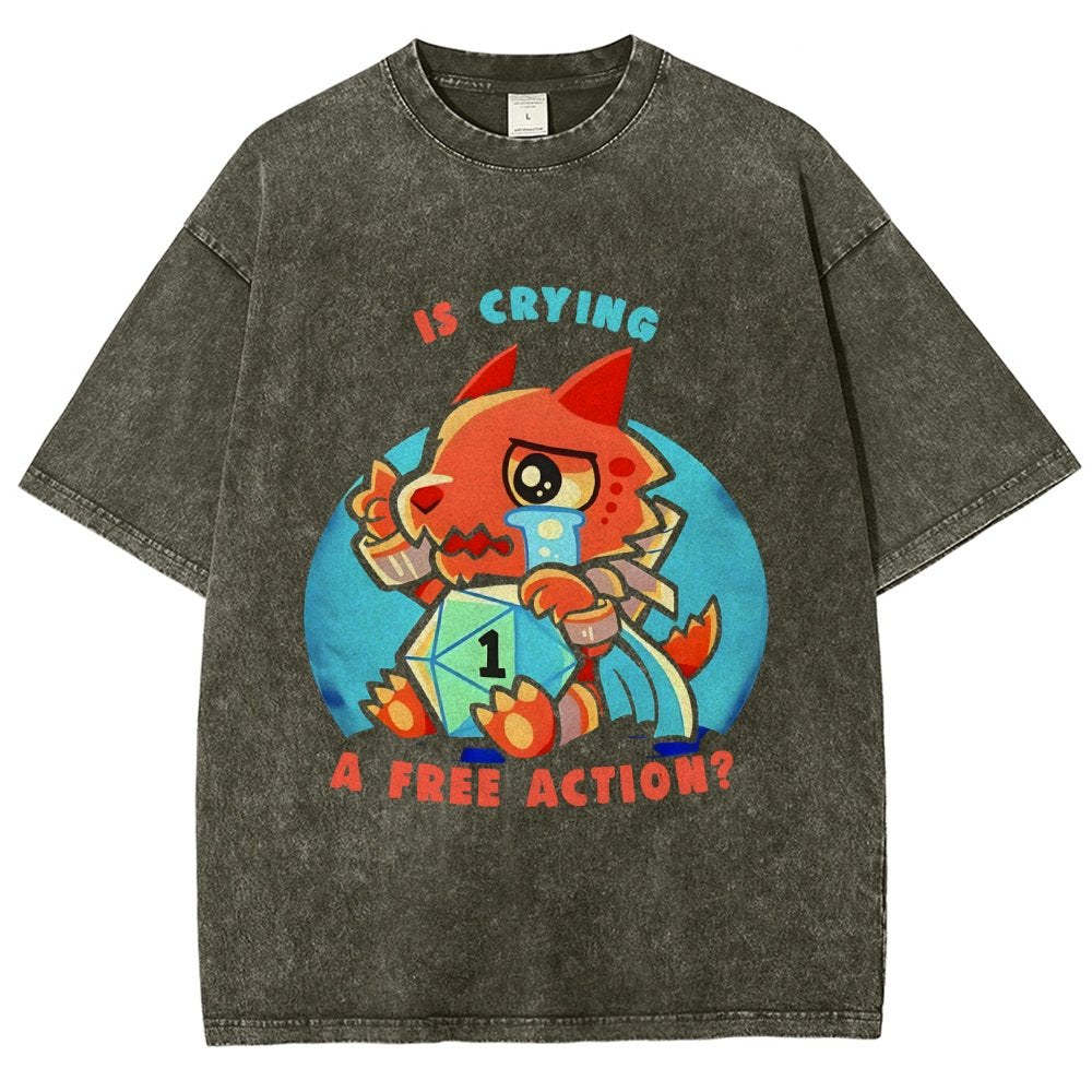 Dragon crying is a free action Vintage Distressed T-shirt