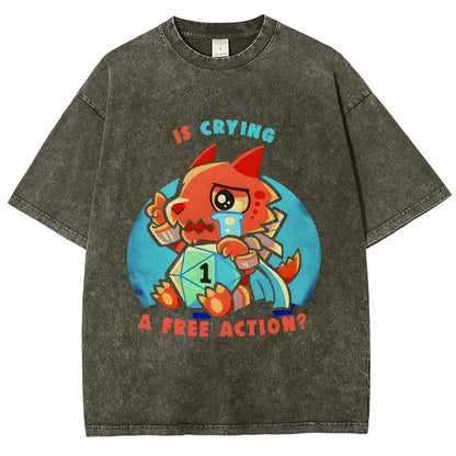 Dragon crying is a free action Vintage Distressed T-shirt