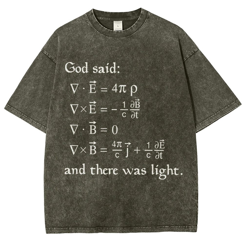God said Funny math Vintage Distressed T-shirt