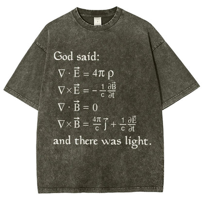 God said Funny math Vintage Distressed T-shirt