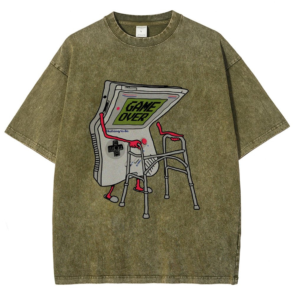 Super Mens Gamer Vintage Distressed T-shirt