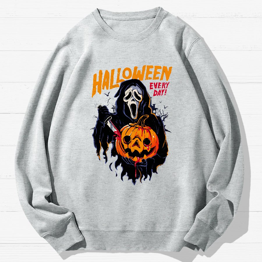 Every Day Is Halloween Geek Cotton Sweatshirt
