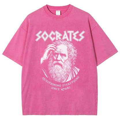 Socrates Questioning Everything Vintage Distressed T-shirt