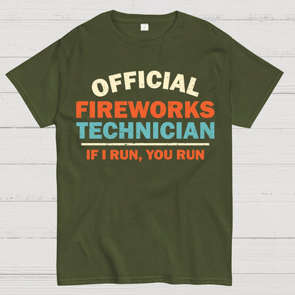 Official Fireworks Technician Geek T-Shirt
