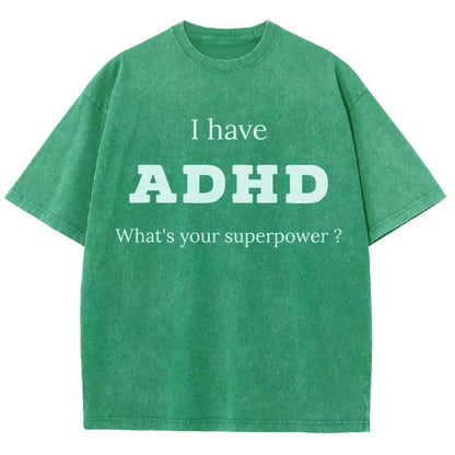 Adhd Is My Superpower Vintage Distressed T-shirt