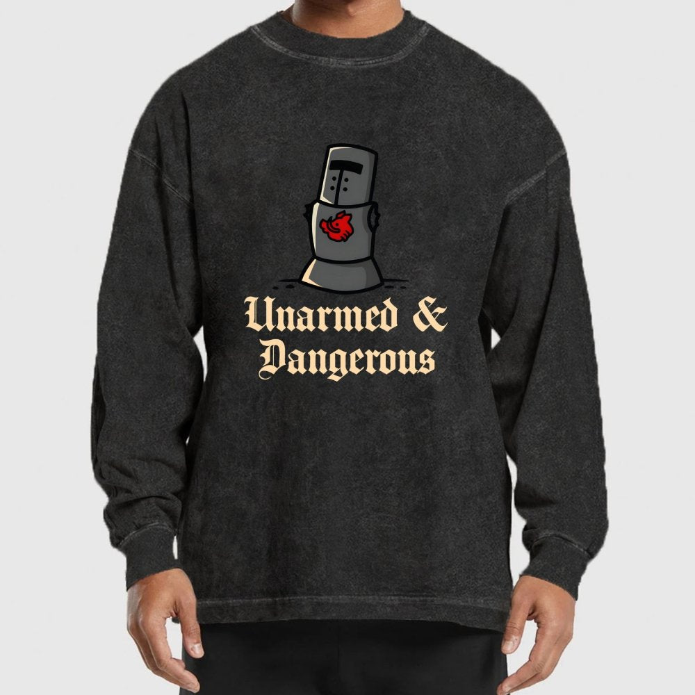 Unarmed And Dangerous Washed Long Sleeve Tee