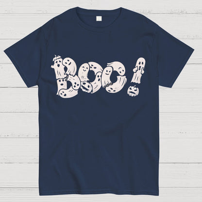Boo - Funny Cute Ghost Typography Geek T-Shirt